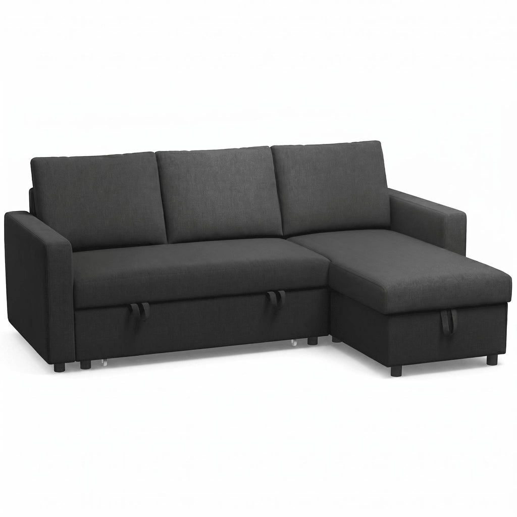 Canape d'angle convertible avec coffre de rangement | Maël