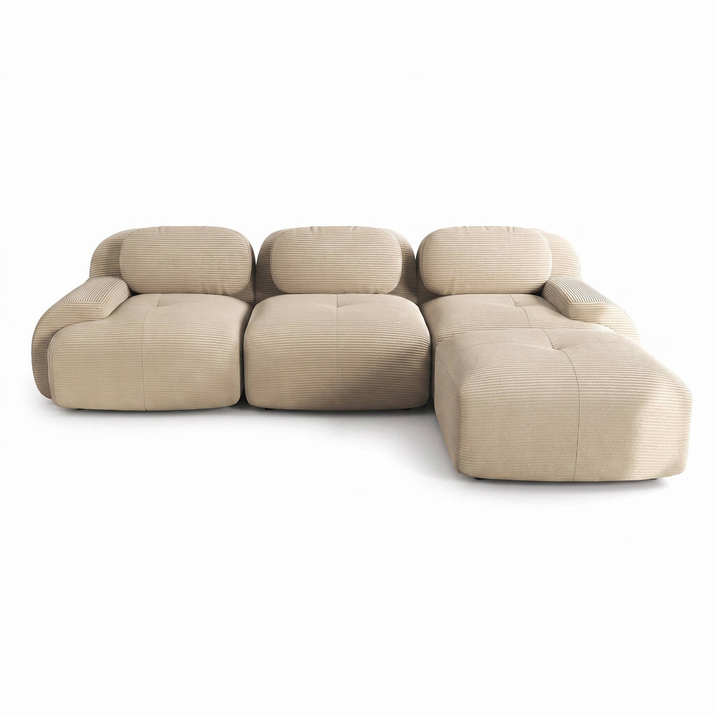 SOLEN - Canapé d'angle beige