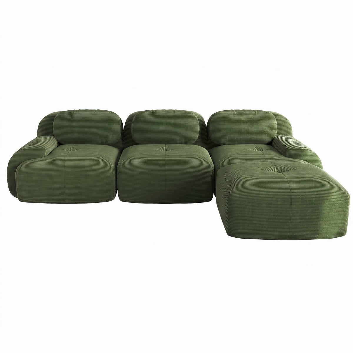 SOLEN - Canapé d'angle vert
