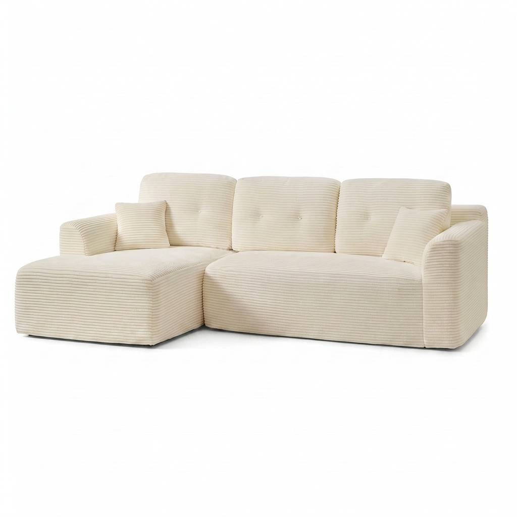 ANOUK - Canapé d'angle beige