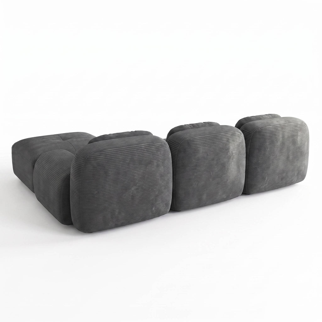 SOLEN - Canapé d'angle gris