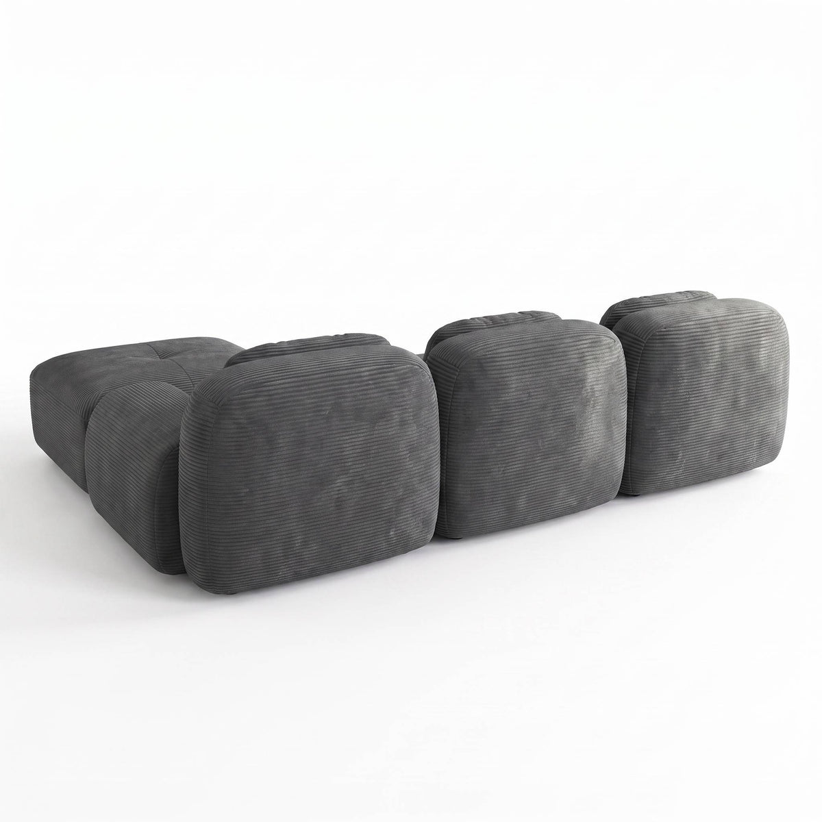 SOLEN - Canapé d'angle gris